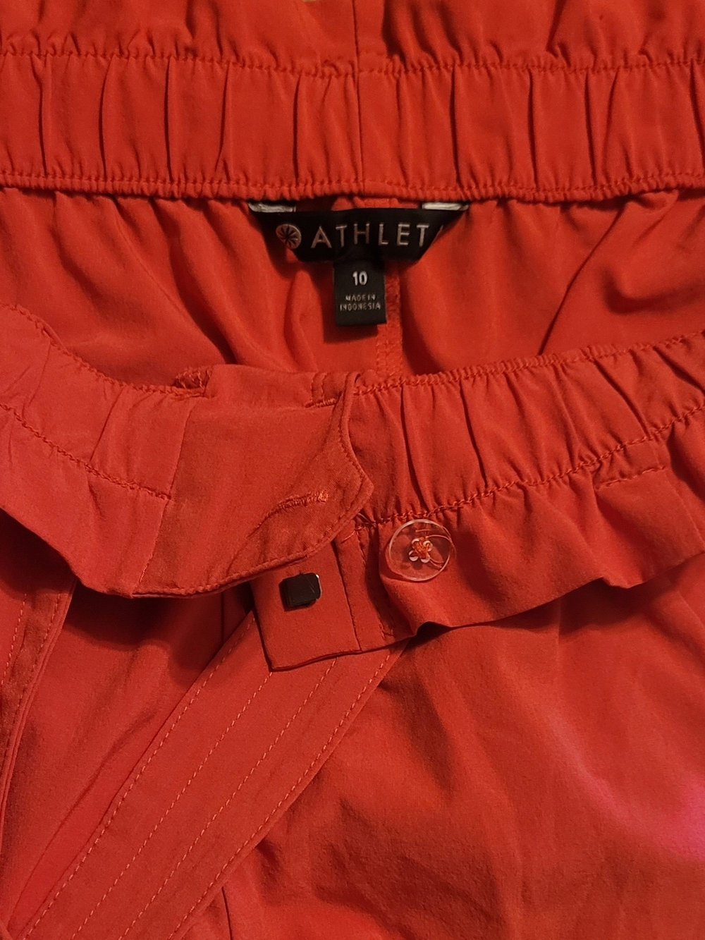 Athleta High-Waist Paperbag Shorts in Coral Red - Picture 5 of 7